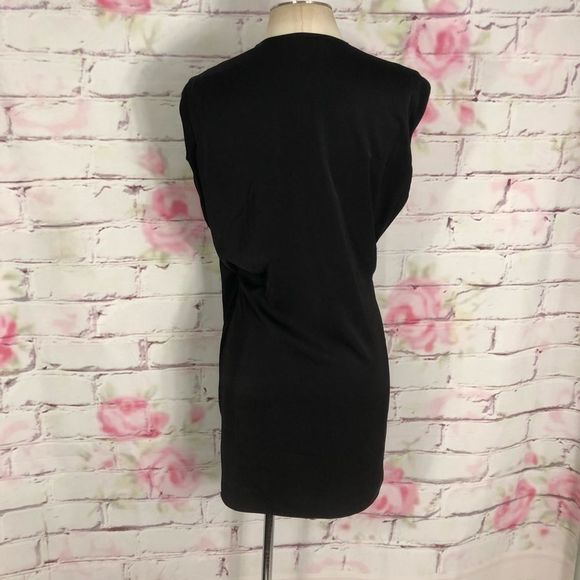 Allsaints Aures side laced slouchy black dress - Picture 7 of 13